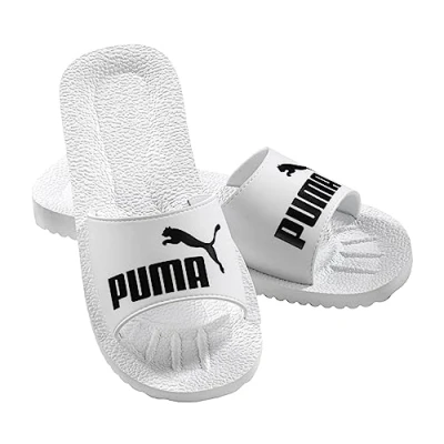Afbeelding van Slippers Puma Purecat Slide White Black 44.5