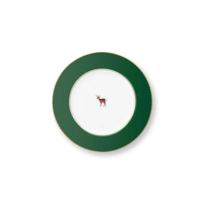 Afbeelding van Pip Studio Love Birds Gebaksbord Donkergroen 17 cm