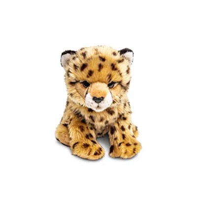 Afbeelding van Uni Toys Cheetah jongen zittend 22 cm (hoogte) Wild pluche dier knuffeldier