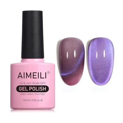 Afbeelding van AIMEILI 10 ml nagellak, magnetisch, gel, Cat&#039;s Eye UV, LED, manicure, pedicure, eenvoudig aan te brengen, 739
