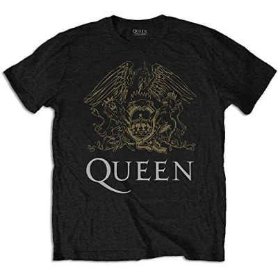 Afbeelding van Queen Crest Heren T shirt L Zwart
