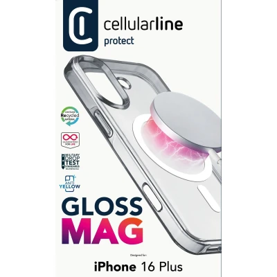 Afbeelding van Cellularline Cover Gloss Magsafe Iphone 16 Plus Transparant (glossmagiph16maxt)