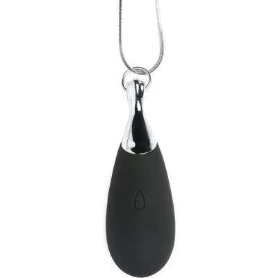 Afbeelding van XR Brands Charmed AH103 Vibrating Silicone Teardrop Necklace Black