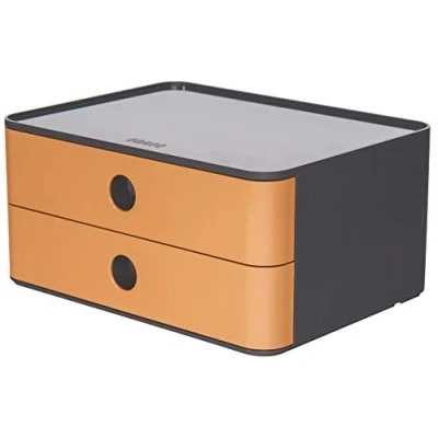 Afbeelding van HAN Smart box Allison 2 lades stapelbaar caramel bruin HA 1120 83