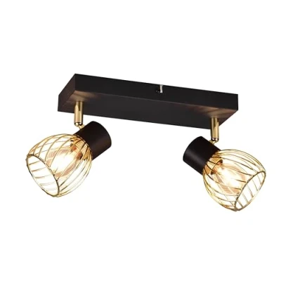 Afbeelding van REALITY ARDON Spot Zwart goud excl. 2x E14 10W