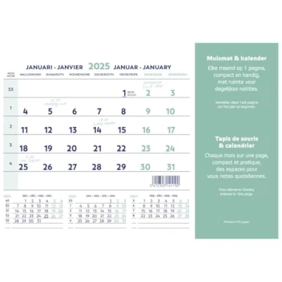 Afbeelding van Brepols Muismatkalender, Ft 23x18 Cm, Nl/fr, 2024 Kalender