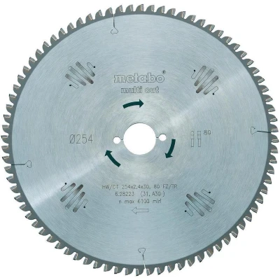 Afbeelding van Metabo 628083000 Hardmetalen cirkelzaagblad multi cut HW/CT 216x30 60 FZ/TR5