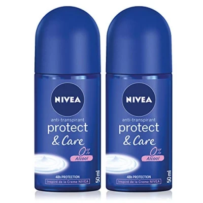 Afbeelding van NIVEA Bille Protect &amp; Care Deodorant (1 x 50 ml) effectieve 48H bescherming, op crème geïnspireerde deo, alcoholvrije damesverzorging