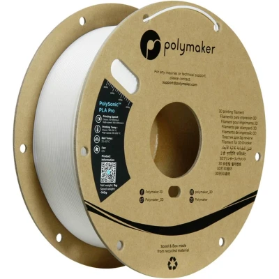 Afbeelding van Polymaker PA13001 Filament PLA+ Highspeed filament, Slagvast 1.75 mm 1000 g Wit PolySonic™ 1 stuk(s)