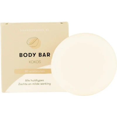Afbeelding van Body Bar 100% Vegan en plasticvrij douchen Snel bezorgd Kokos