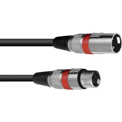 Afbeelding van Omnitronic xlr kabel 5 meter 3pin bk/rd