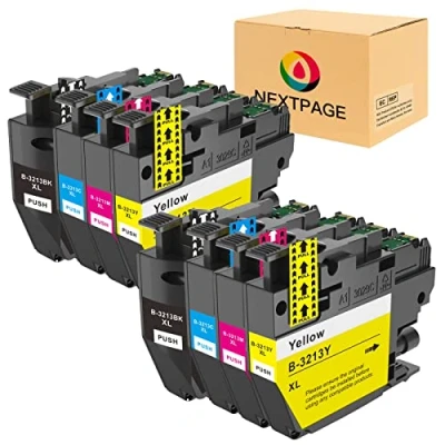 Afbeelding van Nextpage LC3213XL inktpatronen compatibel met Brother LC3213 LC 3213 LC3211 voor DCP J572DW J772DW J774DW MFC J497DW J491DW J890DW J895DW (2 x zwart, 2 cyaan, magen). ta,