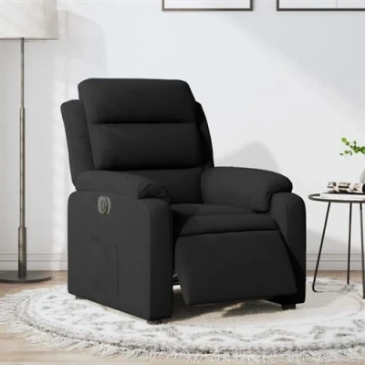 Afbeelding van Fauteuil verstelbaar elektrisch stof zwart
