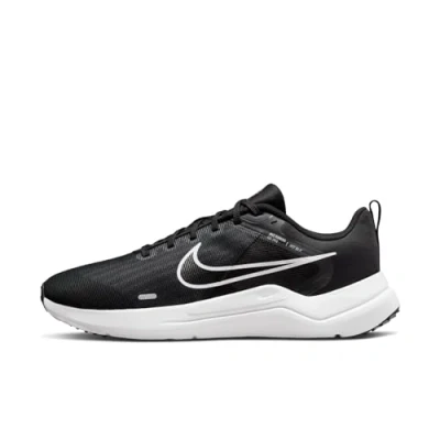 Afbeelding van Nike Performance Downshifter 12 Hardloopschoenen neutraal, Heren, Maat: 40.5, Black/white/dark smoke grey/pure platinum Textiel/ synthetisch