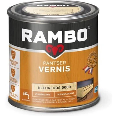 Afbeelding van Rambo Pantserbeits Tuinmeubel Transparant Zijdeglans Kleurloos 0000 Blanke lak &amp; Beits