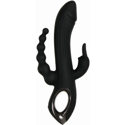 Afbeelding van Evolved Trifecta Rabbit Vibrator Zwart