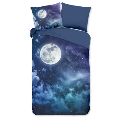 Afbeelding van Pure Dekbedovertrek &quot;maan met sterrenhemel&quot; Multi (200x200/220 cm) Microfiber