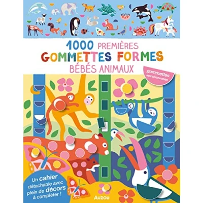 Afbeelding van 1000 PREMIERES GOMMETTES FORMES BEBES ANIMAUX