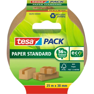 Afbeelding van Verpakkingstape Tesa 58293 eco papier FSC 38mmx25m bruin