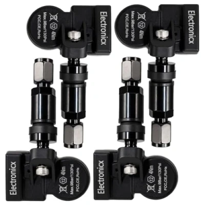 Afbeelding van Set van 4 RDKS TPMS bandenspanningssensoren bandenspanningscontrolesysteem metaal zwart voor Giulia Stelvio