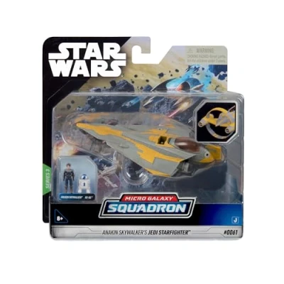Afbeelding van Bizak Star Wars Micro Galaxy Squadron Anakin Skywalker&#039;s Jedi Starfighter klasse voertuig 12 cm met cijfers van 2,5 (62610039)