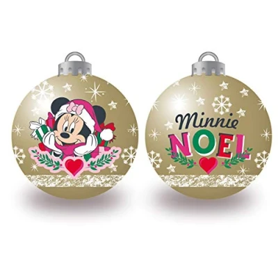Afbeelding van Kerstbal Minnie Mouse Lucky Gouden 6 Stuks Plastic (Ø 8 cm)