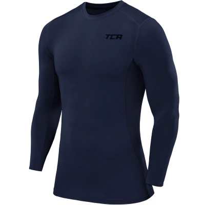 Afbeelding van TCA Jongens Pro Performance Lange Mouw Hardloop Compressie Basislaag Top Donkergrijs, 8 10 Jaar