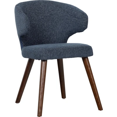 Afbeelding van vtwonen Cape Eetkamerstoel Stof Blauw 77x55x65