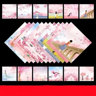 Afbeelding van TXDAMAI 50 vellen origami vouwpapier, 20 x cm, dubbelzijdig, 12 kleuren, premium vouwvellen voor kinderen, kunst en knutselprojecten