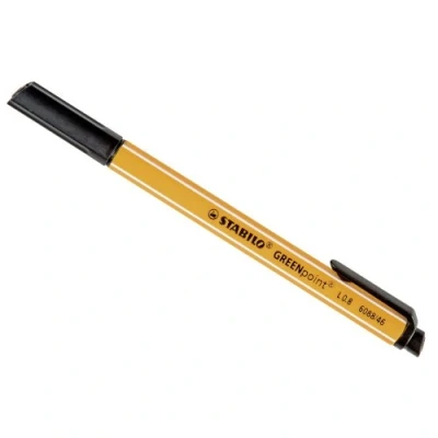 Afbeelding van STABILO Greenpoint viltstift, breed, 0,8 mm, zwart
