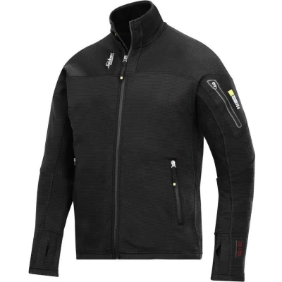 Afbeelding van Snickers 9438 Body Mapping Micro Fleece Jack Zwart