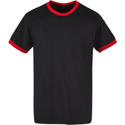 Afbeelding van Herenshirt &#039;Ringer Tee&#039; met gekleurde details Black XS