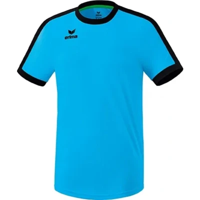Afbeelding van Erima Retro Star Shirt Korte Mouw Kinderen Curaçao / Zwart Maat: 152