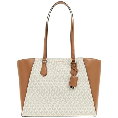 Afbeelding van Michael Kors Taryn Shopper, Dames, Maat: One Size, Vanilla/acrn