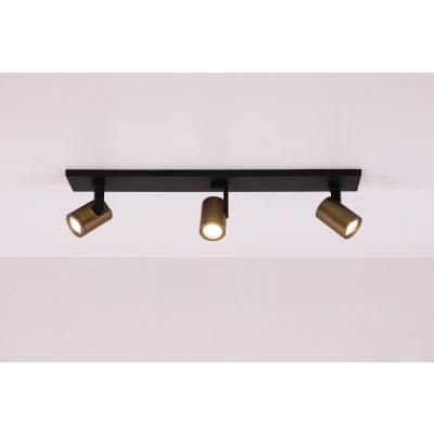 Afbeelding van Opbouwspot Aston ZwartBrons Metaal Rechthoek GU10 3 voudig 65cm