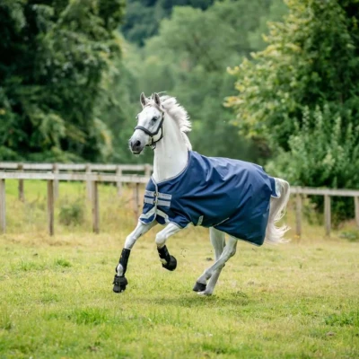 Afbeelding van Amigo Turnout Bravo 100g Navy/Titanium Grey 160/213 Agradi.be