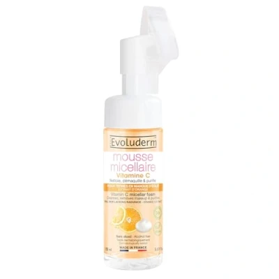 Afbeelding van EVOLUDERM Micellair schuim vitamine C 96% ingrediënten van natuurlijke oorsprong veganistisch gemaakt in Frankrijk