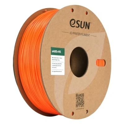 Afbeelding van eSUN eABS+ filament 1,75 mm, eABS+HS ABS Plus 3D printerfilament, hoge snelheid, maatnauwkeurigheid +/ 0,05 spoel van 1 kg (2,2 lbs) voor snel printen, oranje