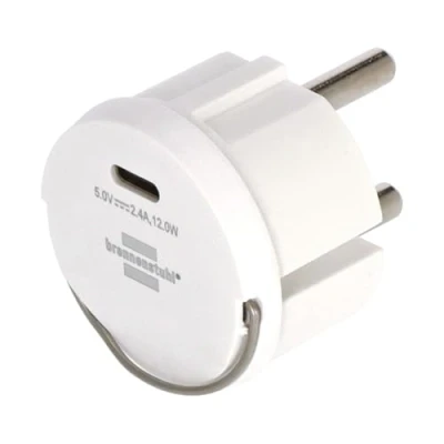 Afbeelding van Stopcontactadapter Brennenstuhl USB C 2.4A wit