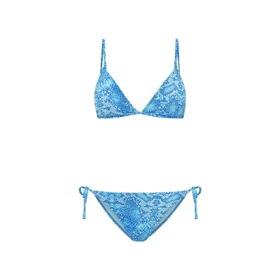 Afbeelding van Shiwi ROMY Fixed Triangle SET Bikini, Dames, Maat: 38, Electric blue snake