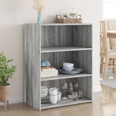 Afbeelding van Dressoir 70x41x93 cm bewerkt hout grijs sonoma eikenkleurig