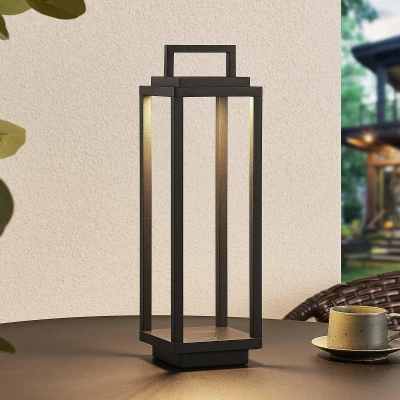 Afbeelding van Lucande Terraslampen met touchdimmer 1licht Gegoten aluminium H: 33.5 cm zwart Inclusief lichtbron