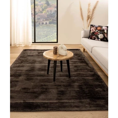 Afbeelding van Viscose Vloerkleed Glamour Donkerbruin 200x300 Cm