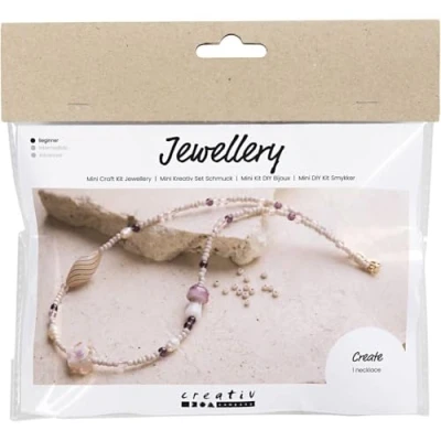 Afbeelding van Creativ Company Mini Hobbyset Sieraden Roze Harmonie Stoere Halsketting