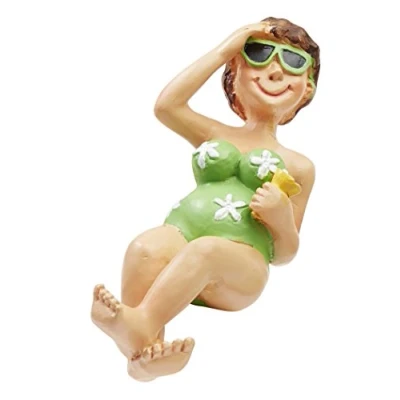 Afbeelding van Taarttopper Strandganger Vrouw Liggend 6cm