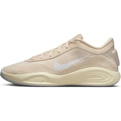Afbeelding van Nike Performance Hustle Academy Basketbalschoenen, Heren, Maat: 43, Oatmeal/white/coconut milk Imitatieleer/ textiel