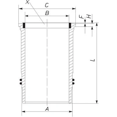 Afbeelding van MAHLE ORIGINAL 213 LW 00100 000 Cilindervoering