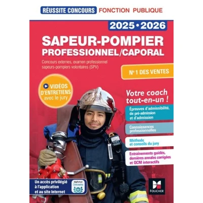Image de Réussite Concours Sapeur pompier professionnel/caporal 2025 2026 Préparation complète