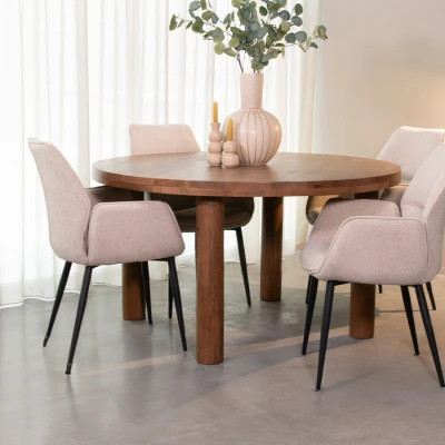 Afbeelding van Elly eettafel ø140x75 cm naturel
