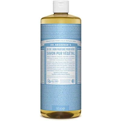 Afbeelding van Dr. Bronner ́s 18IN1 Liquid SOAP Babymild Douchegel, Maat: 945 ml,